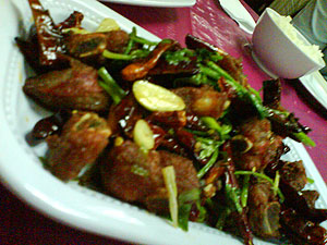 东北菜红烧排骨 Dong bei cai - deep fried pork ribs with spices 3